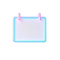 A vibrant neon blank sign with colorful borders for customizable messages. png