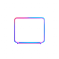 A vibrant neon light frame design for modern digital displays and creative projects. png
