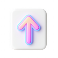 A vibrant, modern arrow icon symbolizing advancement and direction in technology. png