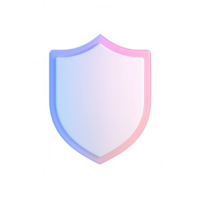Colorful abstract shield design for protection or security concepts. png