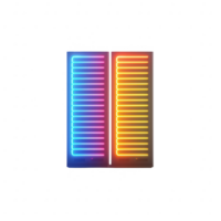Colorful neon lights create a striking visual impact for design projects. png