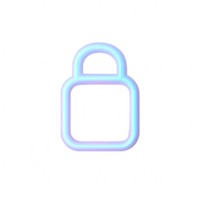 Digital lock icon in a modern and vibrant style, symbolizing security and protection. png
