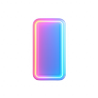 Futuristic smartphone design with vibrant neon glow and sleek edges. png