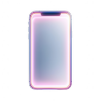 Modern smartphone design with a vibrant light effect on a sleek surface. png