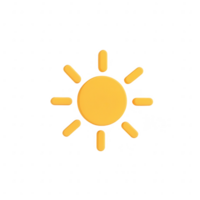 A bright sun symbol representing warmth and optimism in nature. png