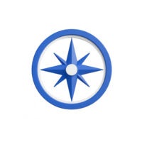 A detailed compass design symbolizing navigation and direction in technology. png