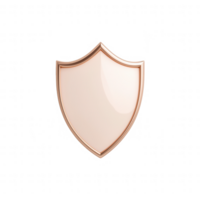 A glossy shield symbol representing protection and security in design. png