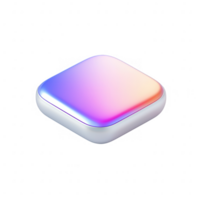 A modern, colorful button with a glossy finish and gradient effect for digital design. png