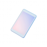 A modern tablet device with a sleek design and vibrant screen for digital interactions. png