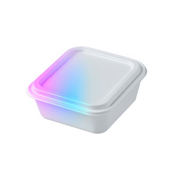 ein glatt, modern Weiß Container perfekt zum Essen Lager und Präsentation. png