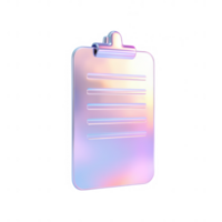 A vibrant clipboard with a glossy finish, perfect for digital design projects. png