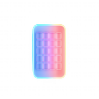 A vibrant, colorful chocolate bar with a smooth, glossy surface. png