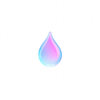 A vibrant, colorful water drop symbolizing freshness and purity in nature. png