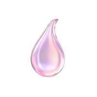 A visually striking droplet with a rainbow of colors illuminated from within. png