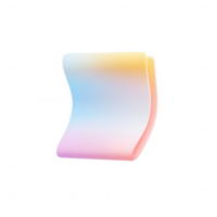 Colorful abstract shape with smooth gradients for modern design projects. png
