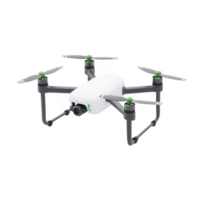Detailed view of a modern drone equipped with advanced features and technologies. png