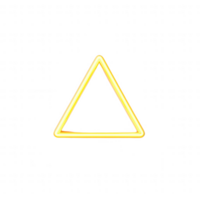 Minimalistic yellow triangle shape on a black background for modern design projects. png