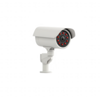 Modern security camera with sleek design, ideal for surveillance and monitoring. png