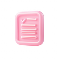 Stylish pink checkmark and checklist icon for digital assets and web design. png
