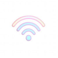 Stylized icon of a WiFi signal, representing wireless connectivity and communication. png