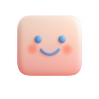 A cheerful, friendly icon with a smiling face perfect for digital design projects. png