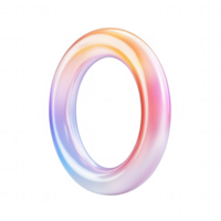 A colorful abstract ring design with a smooth gradient appearance and modern aesthetic. png