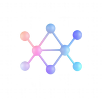 Abstract network illustration with colorful nodes and connections, symbolizing unity. png