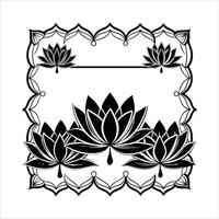Lotus Border Images vector