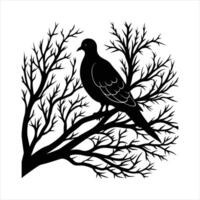 Dove Tree Vectors. vector