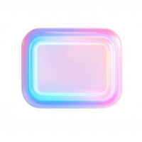 A soft, glowing rectangular shape with vibrant pastel colors and a smooth gradient effect. png