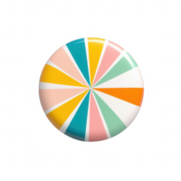 Colorful circular design with vibrant segments creating an artistic visual effect. png
