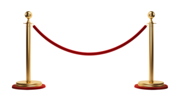 Pole Barricade for Red Carpet Isolated on Transparent Background png