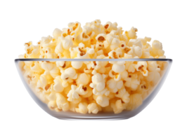 Popcorn on Bowl Isolated on Transparent Background png