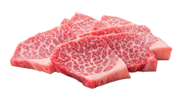 Raw Wagyu Beef Isolated on Transparent Background png