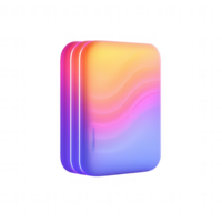 Vibrant abstract design featuring smooth color transitions and modern shapes. png