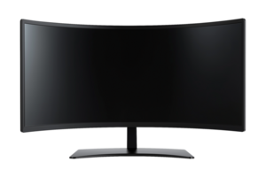 Ultra Wide Curved LCD or LED Monitor Isolated on Transparent Background png