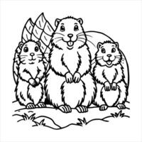 Groundhog Family Vectors