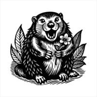 Groundhog Burrow Image vector