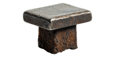 Rustic metal anvil object isolated on transparent background png