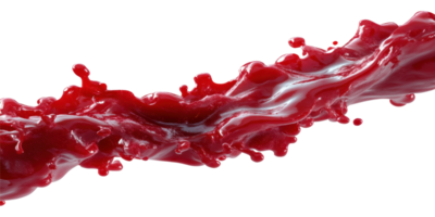 Red liquid splash isolated on transparent background png