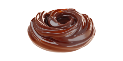 Smooth chocolate swirl isolated on transparent background png