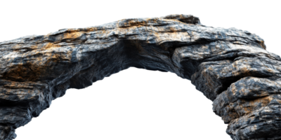 Natural stone arch formation isolated on transparent background png