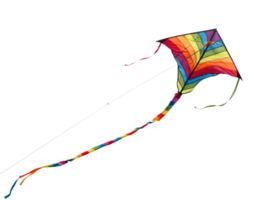 Rainbow Kite Soaring Upward, Growth Chart, Data Visualization png