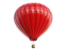 Red Hot Air Balloon Soaring High Above Scenic Views png