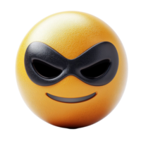 Mysterious Emoji with Black Eye Mask png