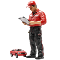 Delivery Worker with Package and Clipboard png