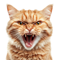 Angry Cat Hissing Close-Up png