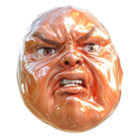 Abstract Angry Face with Glossy Texture png