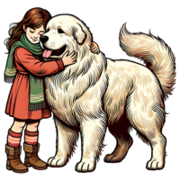 Great Pyrenees dog design png