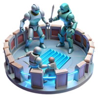Futuristic Robot Arena Combat and Captivity png